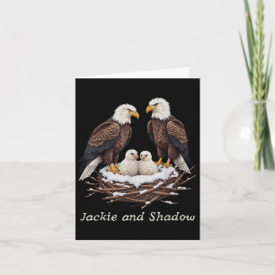 Tarjeta Jackie Y Shadow Bald Eagle Fan Club Vintage Life