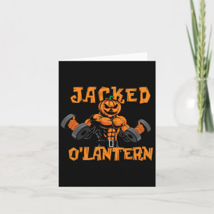 Tarjeta Jacking O'lantern Halloween Gym Workout Lifout Pum