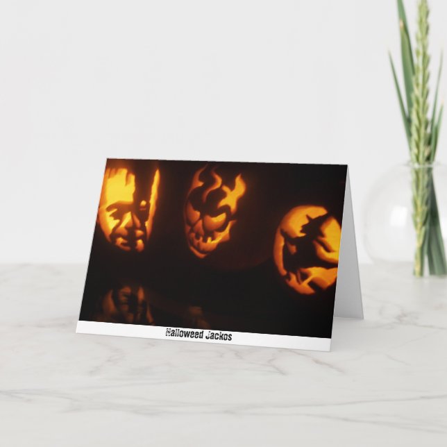 Tarjeta Jackos de Halloweed (Anverso)