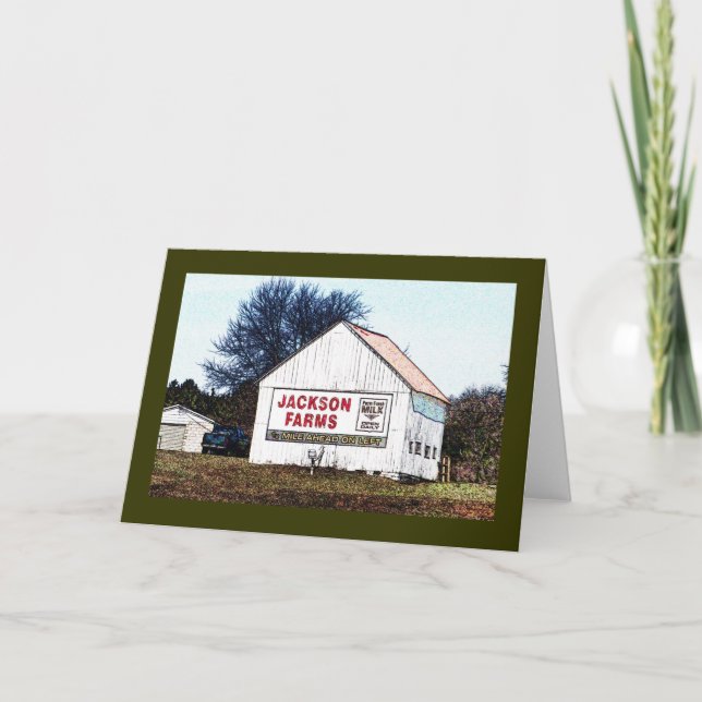 Tarjeta ¡Jackson cultiva la leche fresca a continuación! (Anverso)