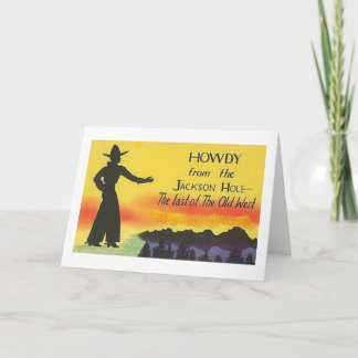 Tarjeta Jackson Hole Wyoming Cowboy Card