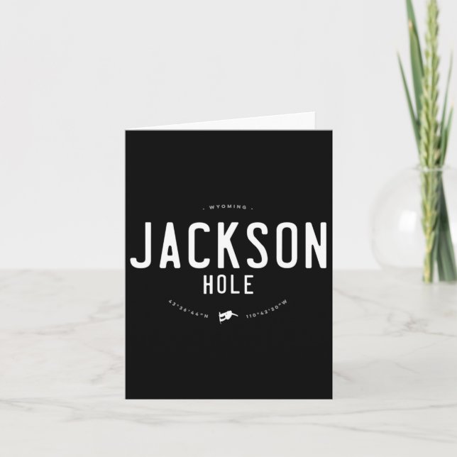 Tarjeta Jackson Hole Wyoming Gráfica en problemas Sn (Anverso)