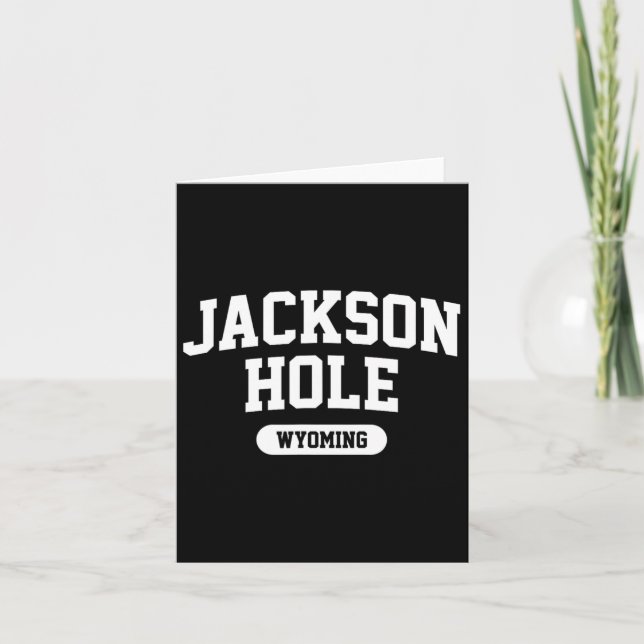 Tarjeta Jackson Hole Wyoming Tetons Ski Mountain (Anverso)