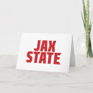 Tarjeta Jacksonville State University JAX STATE Bold Red