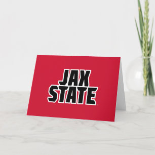 Tarjeta Jacksonville State University JAX STATE Bold Texto