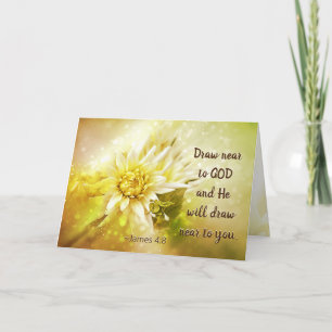 Tarjeta Jacobo 4:8 Acércate a Dios, se acercará a ti