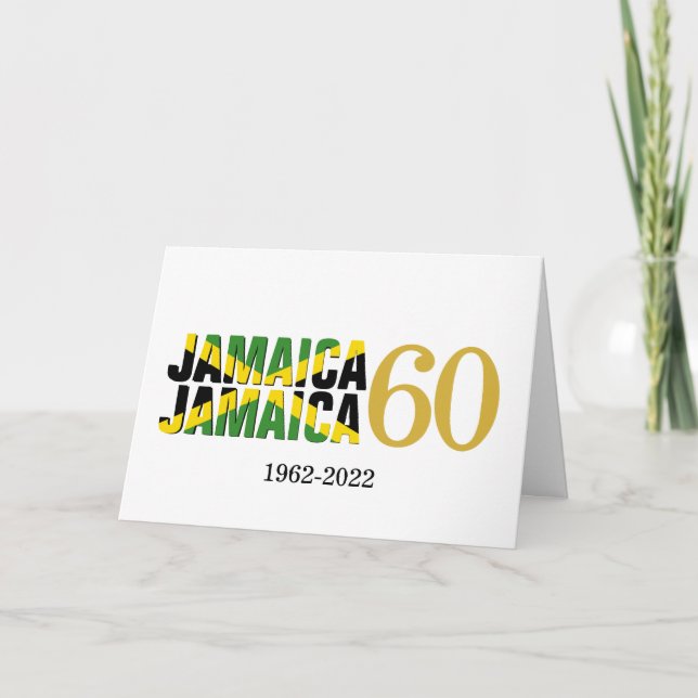 Tarjeta JAMAICA 60 Aniversario de la Independencia (Anverso)