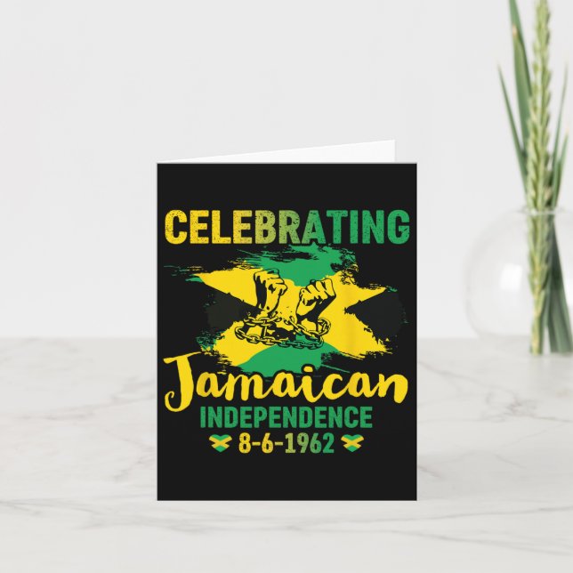 Tarjeta Jamaica Independence 8-6-1962 Orgulloso jamaiquino (Anverso)
