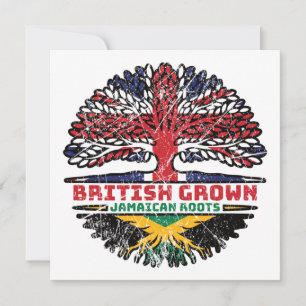 Tarjeta Jamaica Jamaica Reino Unido Árbol británico