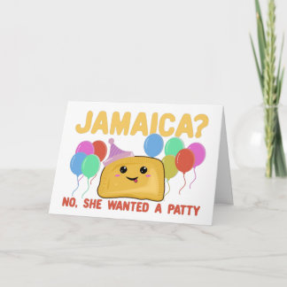 Tarjeta ¿Jamaica? No, Ella Quería una Patty - Divertido Ja