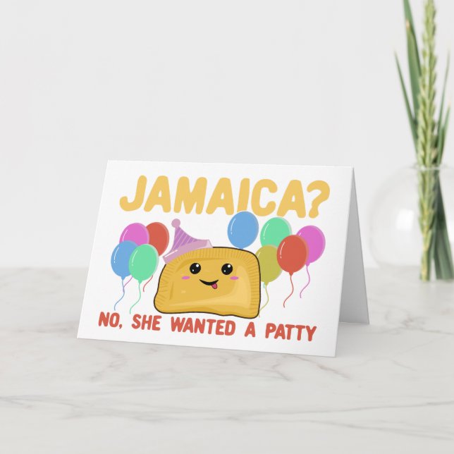 Tarjeta ¿Jamaica? No, quería una fiesta - Gracioso jamaiqu (Anverso)