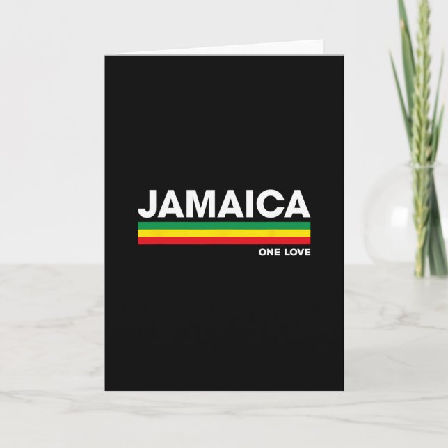 Tarjeta Jamaica Reggae Retro Color Rs Vacaciones Jamaicaso (Anverso)