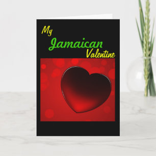 Tarjeta jamaicana de las tarjetas del día de San