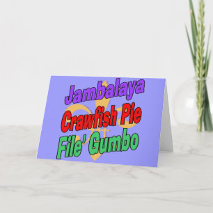 Tarjeta Jambalaya Crawfish Pie Cajun Dish
