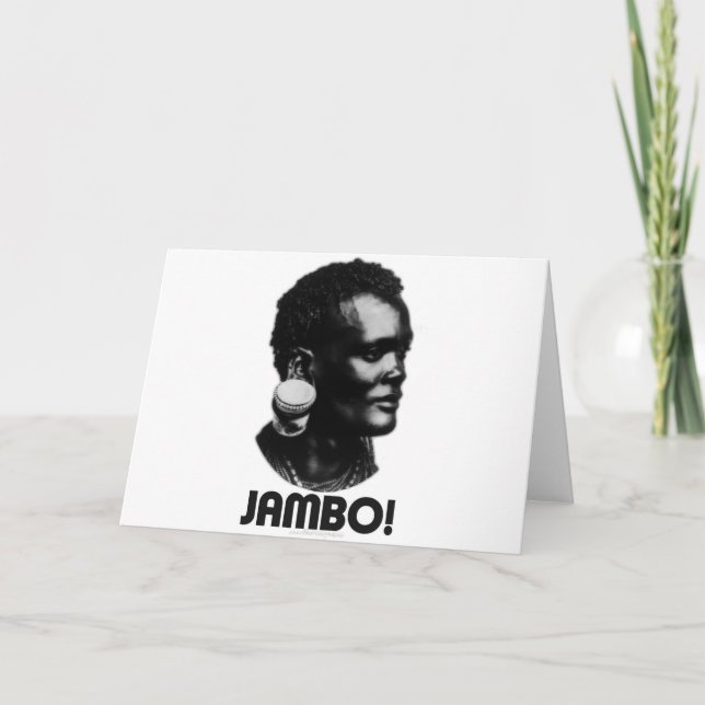 Tarjeta ¡JAMBO! Swahili Greeting (Anverso)