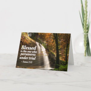 Tarjeta James 1:12 Bendito es el que persevera en la Bibli
