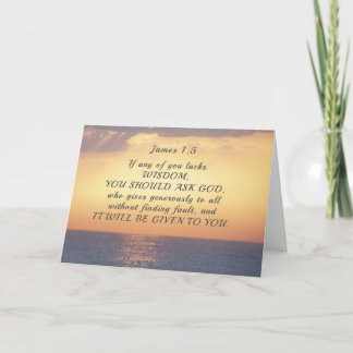 Tarjeta James 1:5 Si alguno de ustedes carece de sabiduría