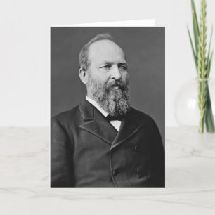 Tarjeta James Garfield 20. Presidente