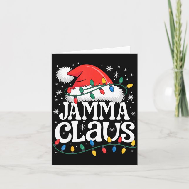 Tarjeta Jamma Claus Funny Xmas Christmas Grandma Holiday S (Anverso)