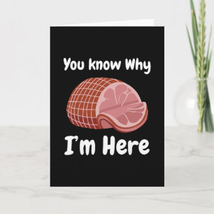 Tarjeta Jamón, sabes por qué estoy aquí, carne de cerdo de