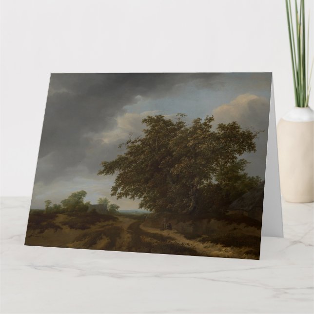 Tarjeta Jan Vermeer, paisaje a orillas de las dunas (Anverso)