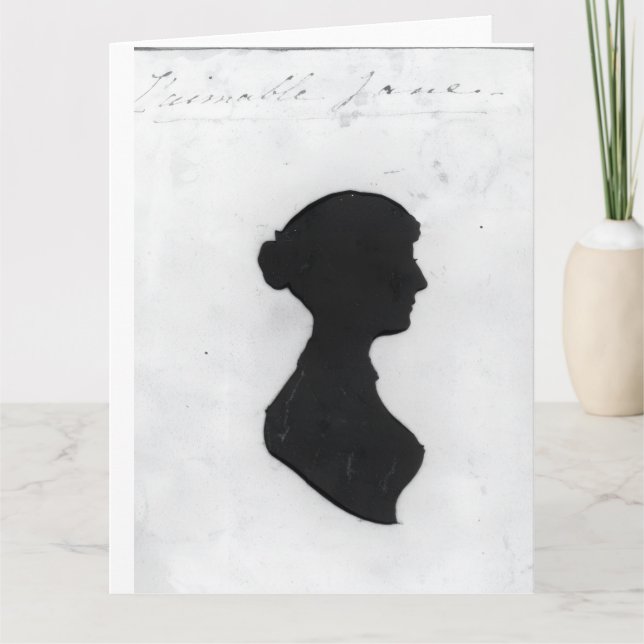 Tarjeta Jane Austen Silhouette (Anverso)
