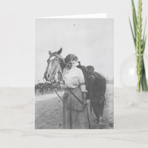 Tarjeta Jane Bernoudi y su caballo