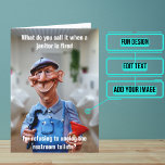 Tarjeta Janitor Funny Birthday<br><div class="desc">¿Buscando la tarjeta perfecta para ese ingenioso amigo suyo del conserje,  y quiere darles una buena risa? ¡Aquí lo encontrarás. Tanto fuera como dentro,  hemos escrito el mensaje correcto para hablar al momento; pero en funda necesita algo personal,  puede ser personalizar con sus propias palabras.</div>