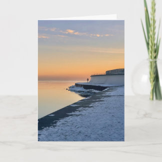 Tarjeta January Sunrise Over Lake Michigan