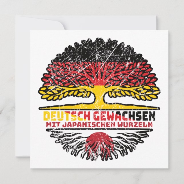 Tarjeta Japan Deutsch Deutschland Baum Wurzel (Anverso)