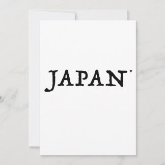 Tarjeta Japan - minimalistic typography card