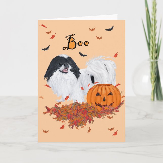 Tarjeta Japanese Chin Halloween (Anverso)