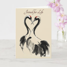 Tarjeta Japanese Crane Love Greeting Card