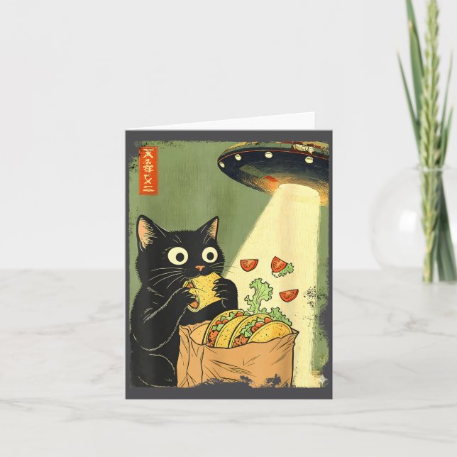 Tarjeta Japanese UFO Tacos Anime Cat Magic (Anverso)