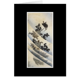 Tarjeta japonesa antigua del arte