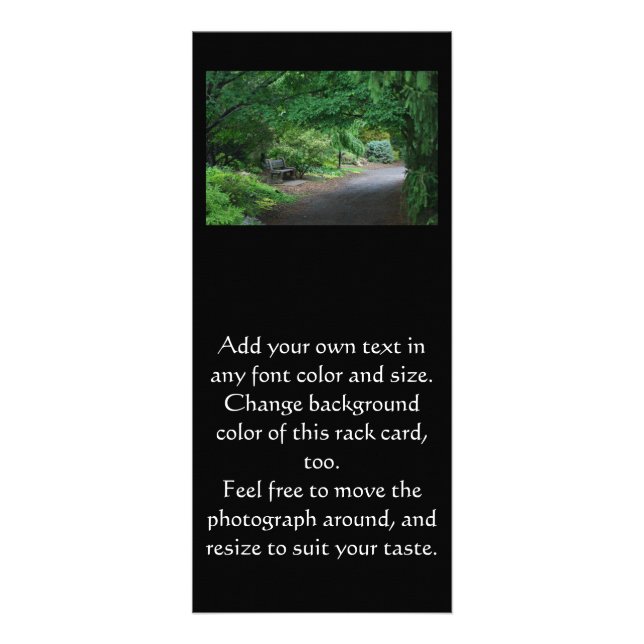 Tarjeta japonesa del estante del banco del jardín (Frente)