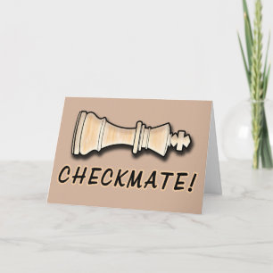 Tarjeta Jaque mate de comprobación de la felicitación de l