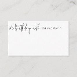 Tarjeta Jar de Wish de Nacimiento Blanco y Negro m