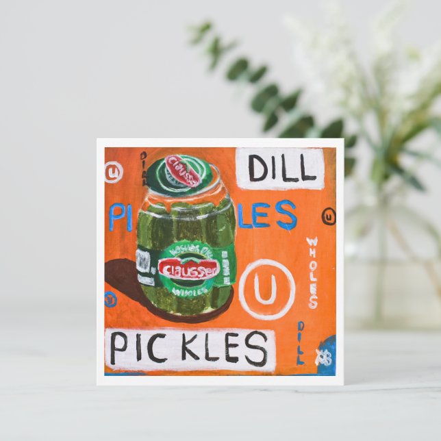 Tarjeta Jar of Pickles (Anverso de pie)