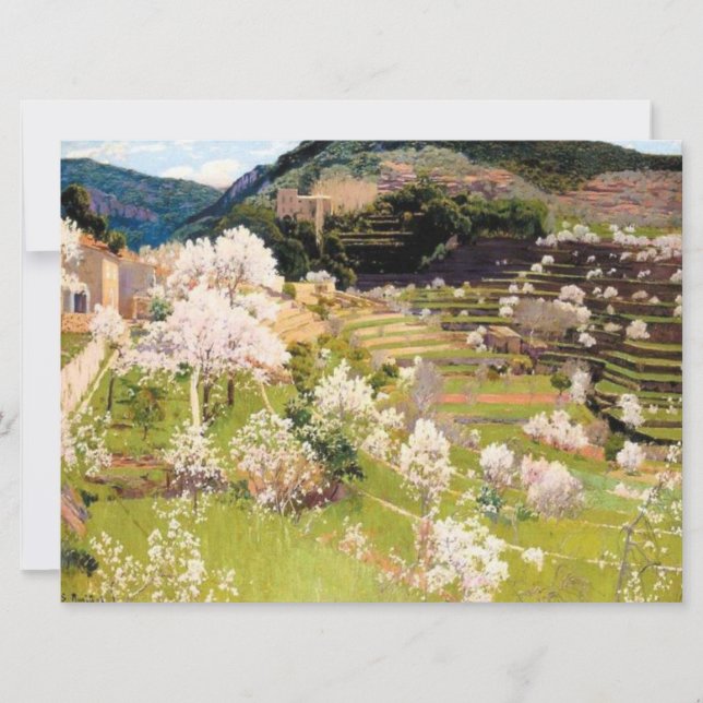 Tarjeta Jardín con terraza en Mallorca (Anverso)