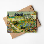 Tarjeta Jardín de Arles | Vincent van Gogh<br><div class="desc">Jardín en Arles (1888) del artista holandés post-impresionista Vincent van Gogh. El arte original es un óleo sobre lienzo que representa un exuberante paisaje de flores de colores. Utilice las herramientas de diseño para agregar texto personalizado o personalizar la imagen.</div>