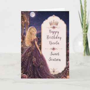 Tarjeta Jardín de ciruelas bajo la luz de la luna Sweet Si