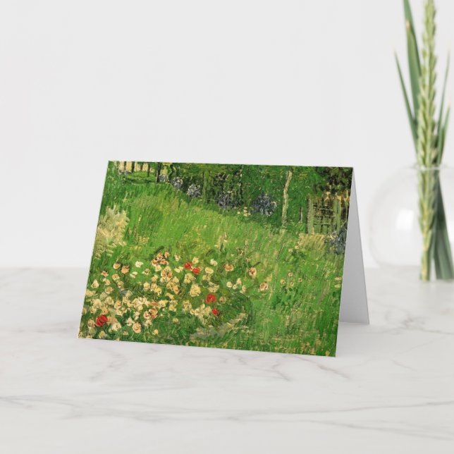 Tarjeta Jardín de Daubigny por Vincent van Gogh, Le Jardin (Anverso)