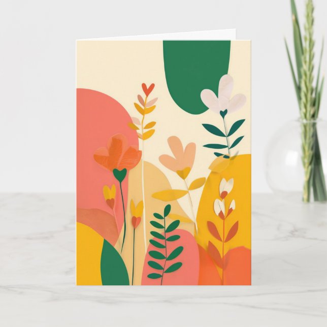 Tarjeta Jardín de Floración en Capas (Anverso)