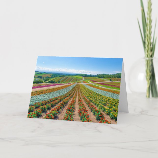Tarjeta Jardín de flores el | Shikisai ninguna granja de (Anverso)