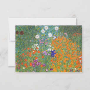 Tarjeta Jardín de flores (Gustav Klimt)