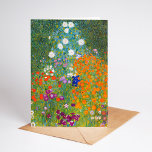 Tarjeta Jardín de flores | Gustav Klimt<br><div class="desc">Jardín de flores (1905-1907) del artista austriaco Gustav Klimt. La pintura original de arte fino es un óleo sobre lienzo que presenta un paisaje abstracto de flores coloridas. Utilice las herramientas de diseño para agregar texto personalizado o personalizar la imagen.</div>