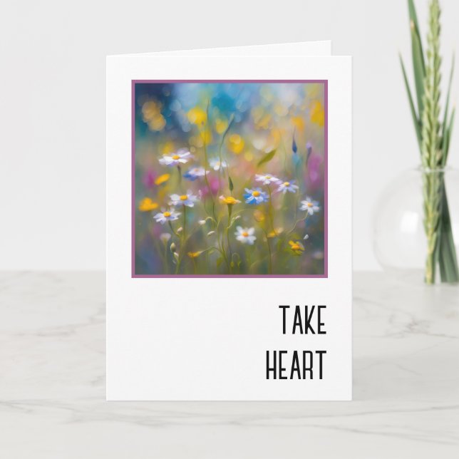 Tarjeta Jardín de flores silvestres de simpatía (Anverso)