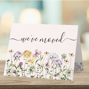 Tarjeta Jardín de flores silvestres en acuarela nueva dire