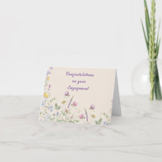 Tarjeta Jardín de flores silvestres Felicidades por el com
